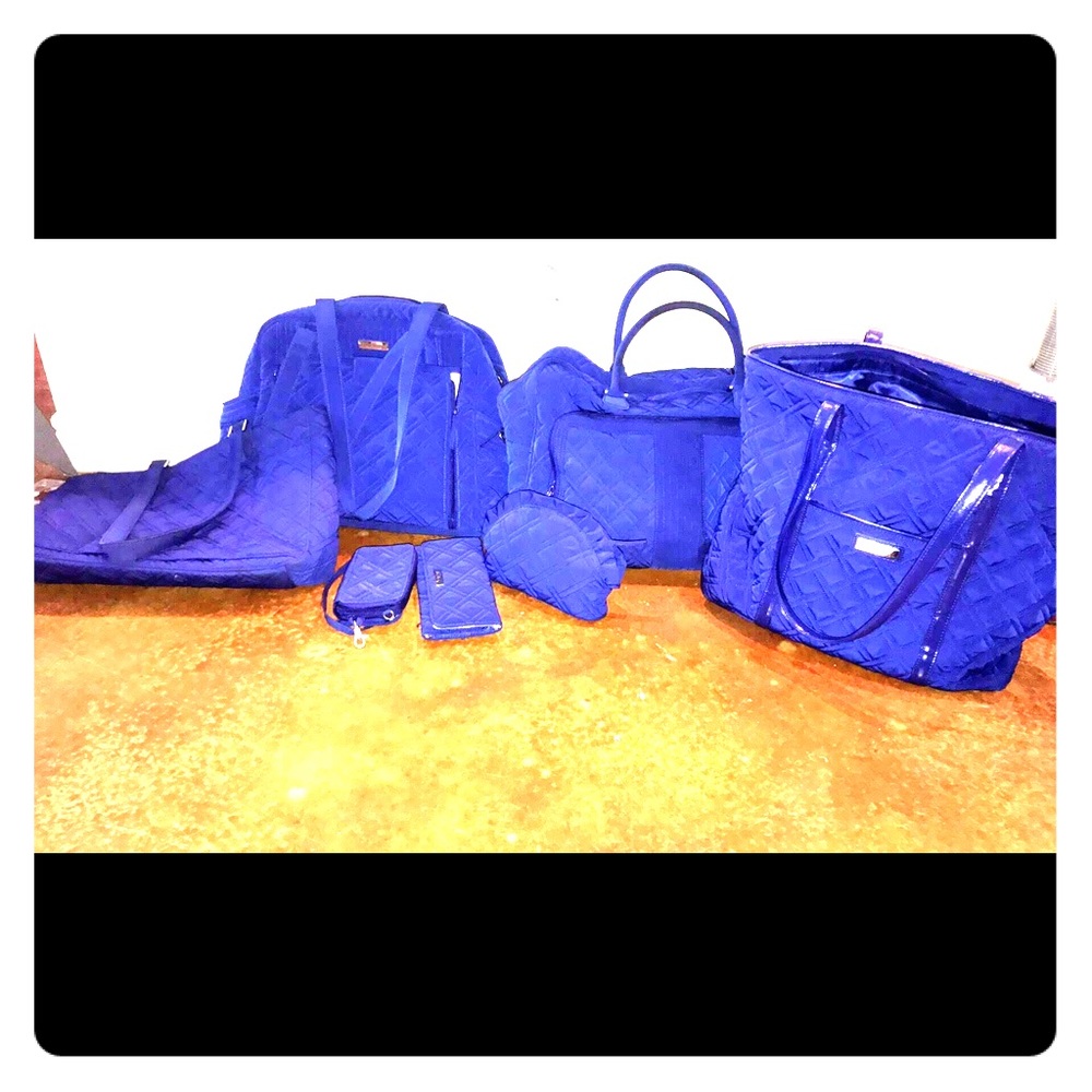 6 piece Blue Microfiber Vera Bradley set